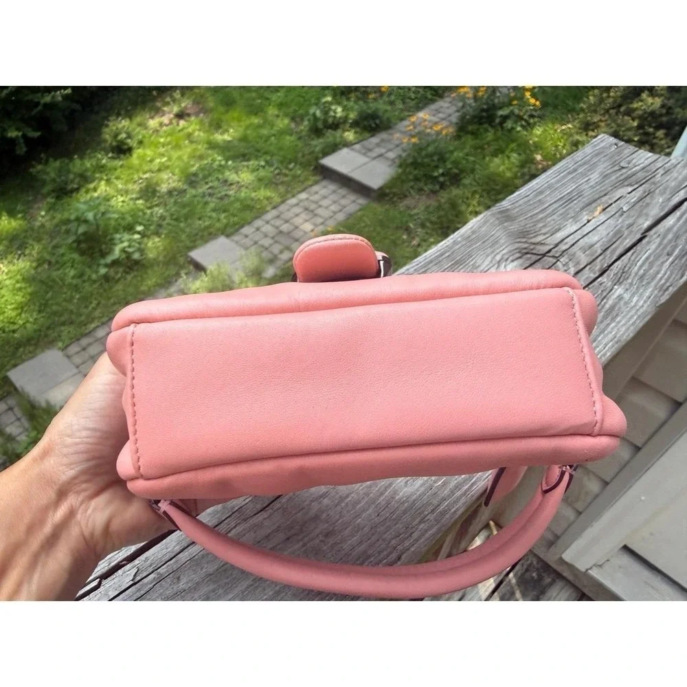 Coach Pillow Tabby Shoulder Bag 18 Pink Nappa Leather C3880 Mini Purse